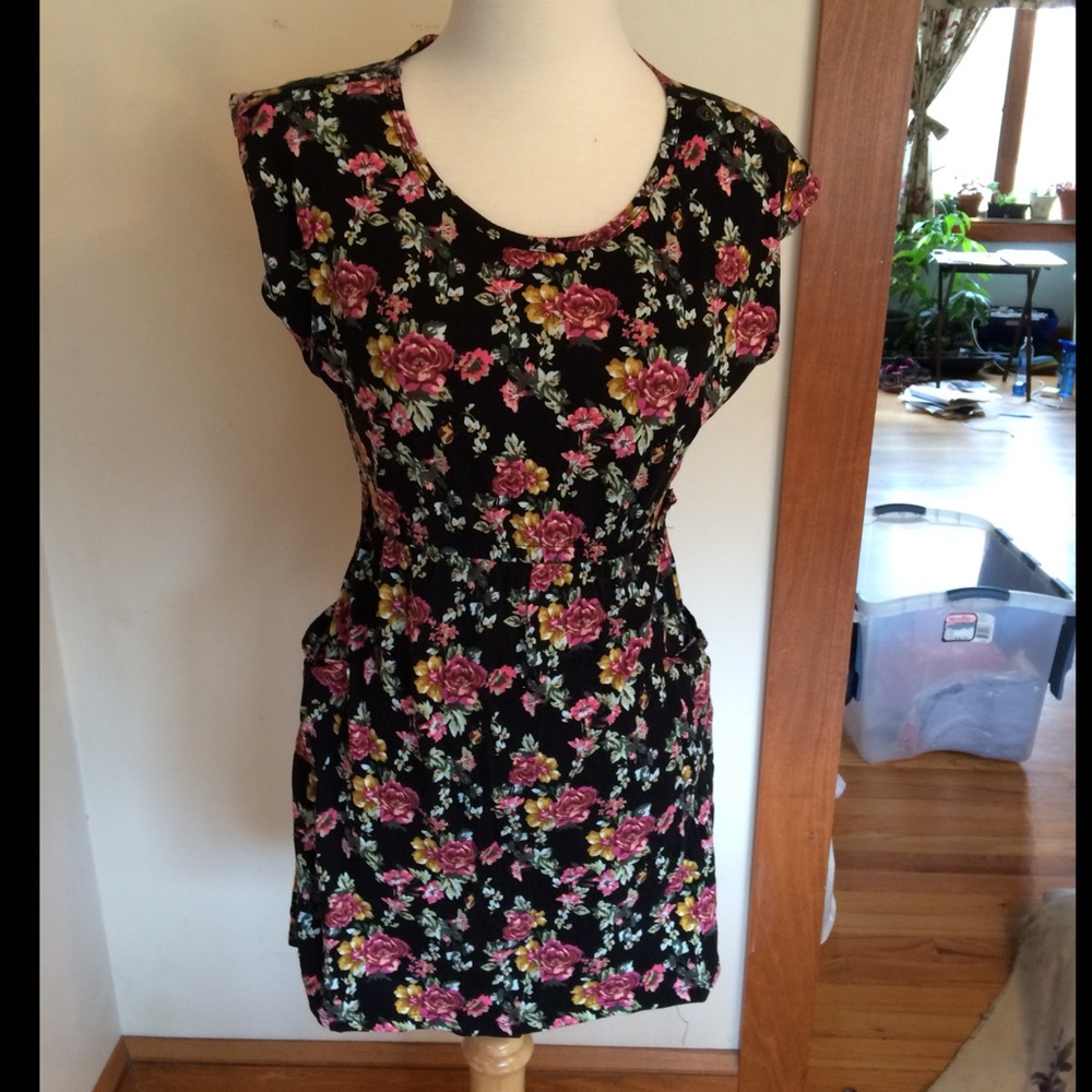 Black floral dress from Forever 21